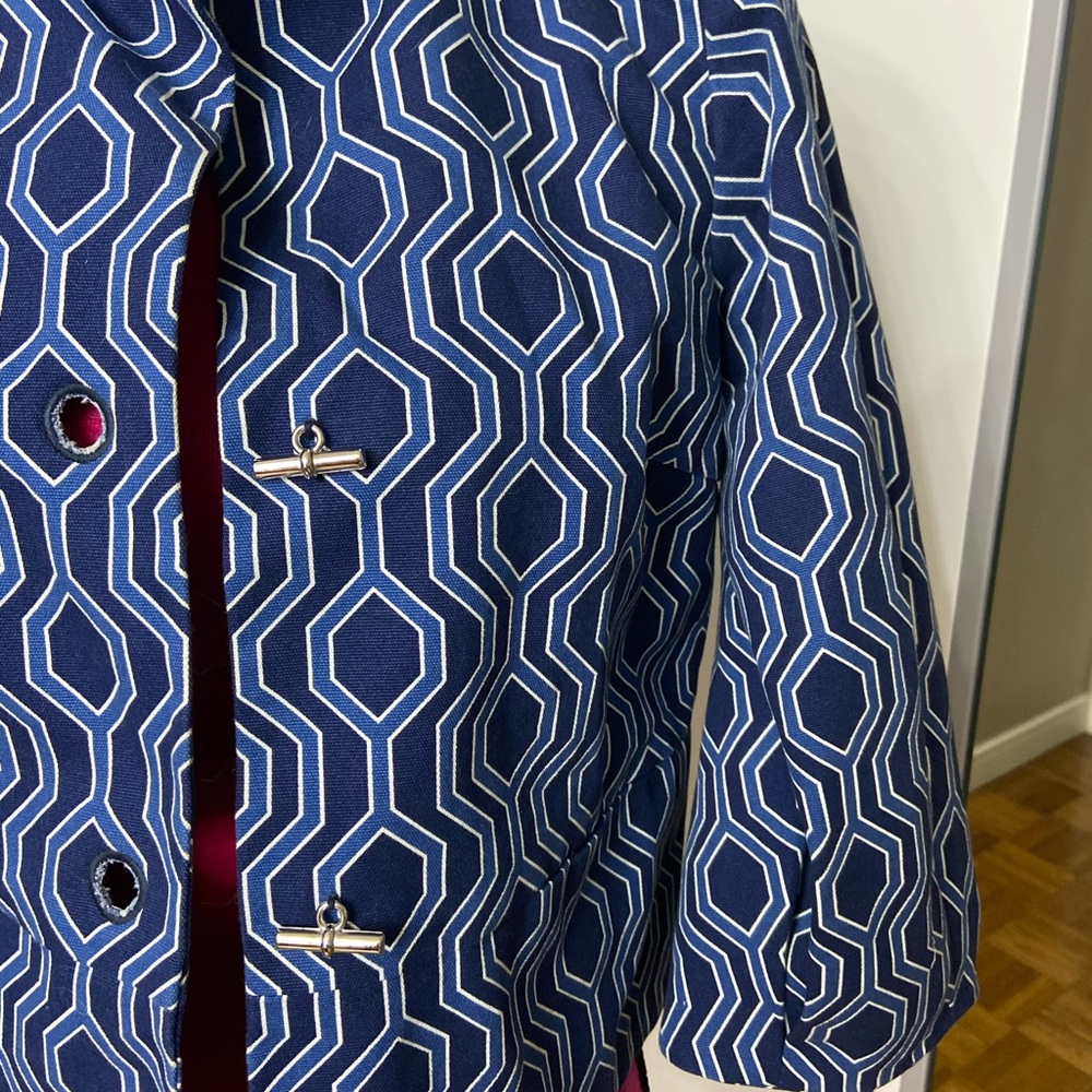 Penguin original blue geometric blazer small - Picture 2 of 6